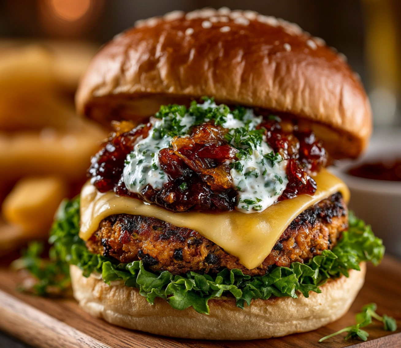 La Bestia — burger de remolacha y lentejas